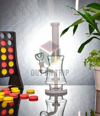 10 Inch Assorted Colors Bong with Slit Percolator (Discontinued)