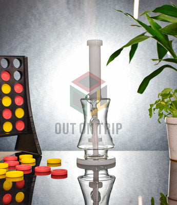 10 Inch Assorted Colors Bong with Slit Percolator (Discontinued)