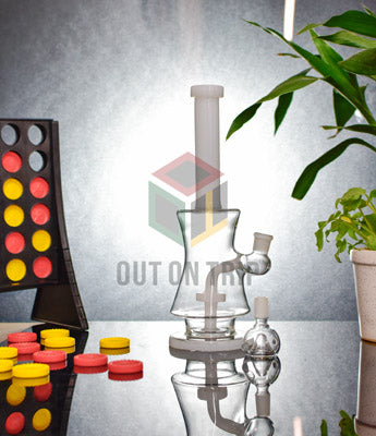 10 Inch Assorted Colors Bong with Slit Percolator (Discontinued)