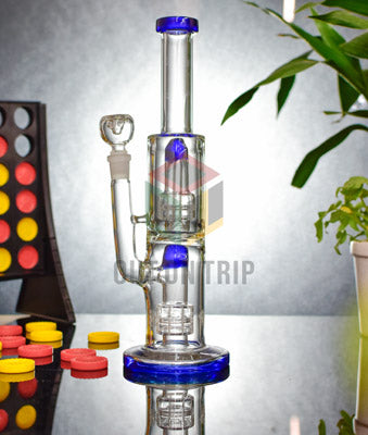 12 Inch CAN Bong with Assorted Colors Double UFO Percolator (Discontinued)