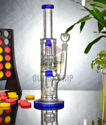 12 Inch CAN Bong with Assorted Colors Double UFO Percolator (Discontinued)