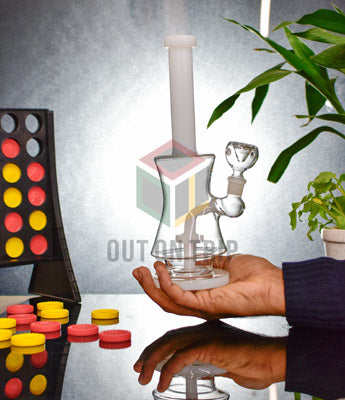 10 Inch Assorted Colors Bong with Slit Percolator (Discontinued)