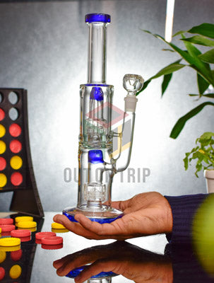 12 Inch CAN Bong with Assorted Colors Double UFO Percolator (Discontinued)