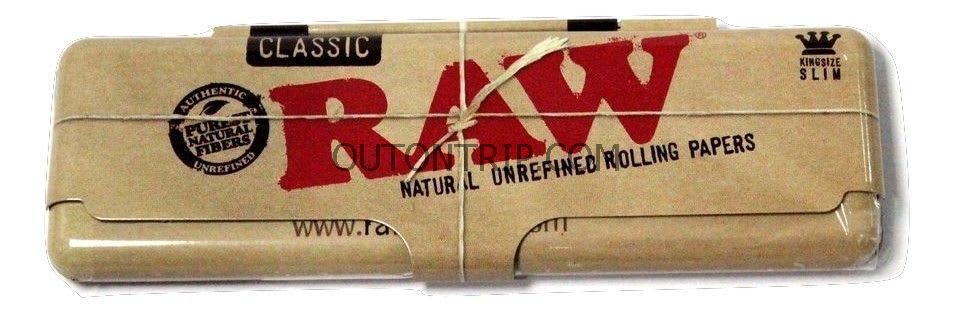 RAW CLASSIC KING SIZE TIN ROLLING PAPER CONTAINER - Outontrip