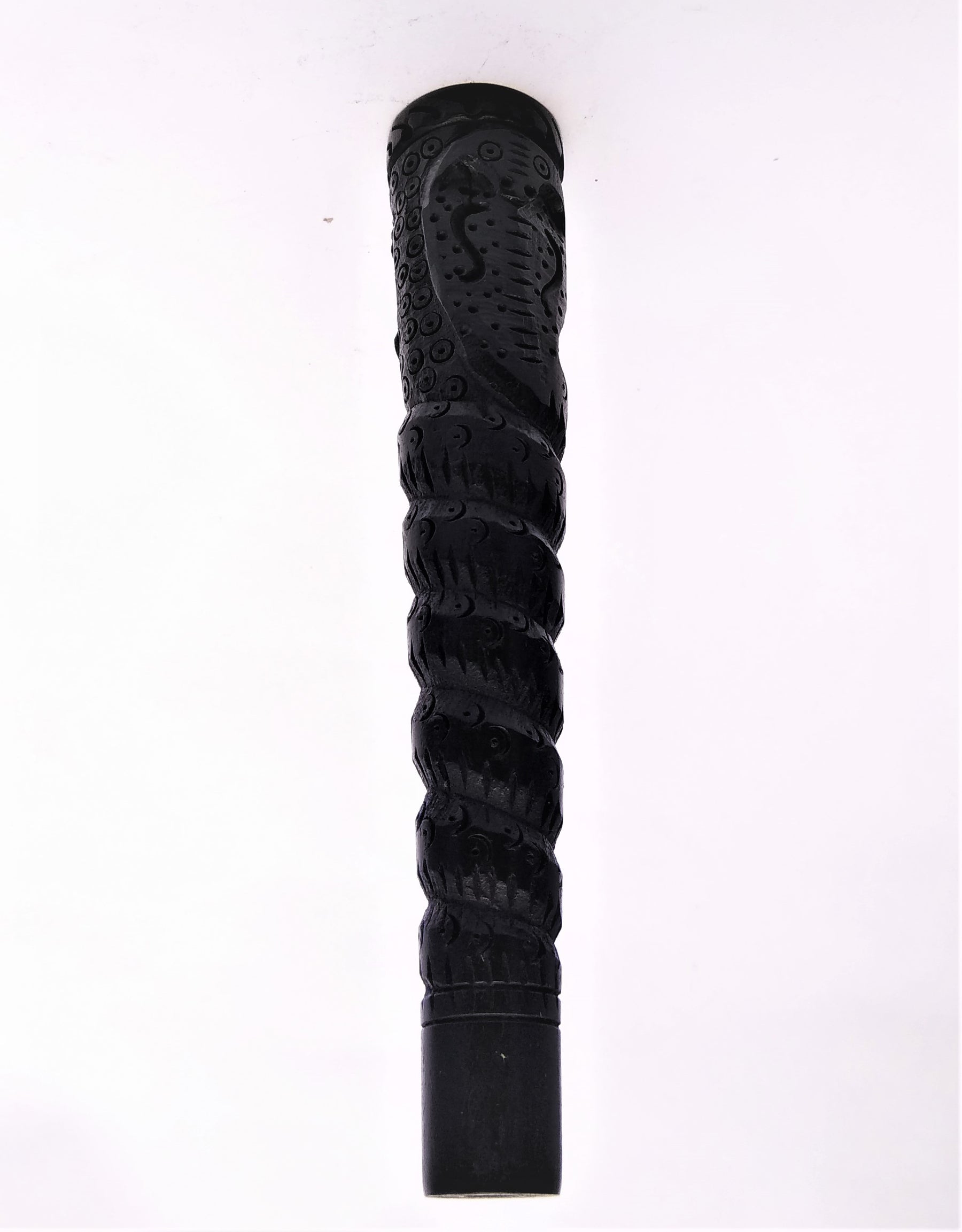 Ebony 6 inch Wood Chillum Kaa in the Jungle - Outontrip