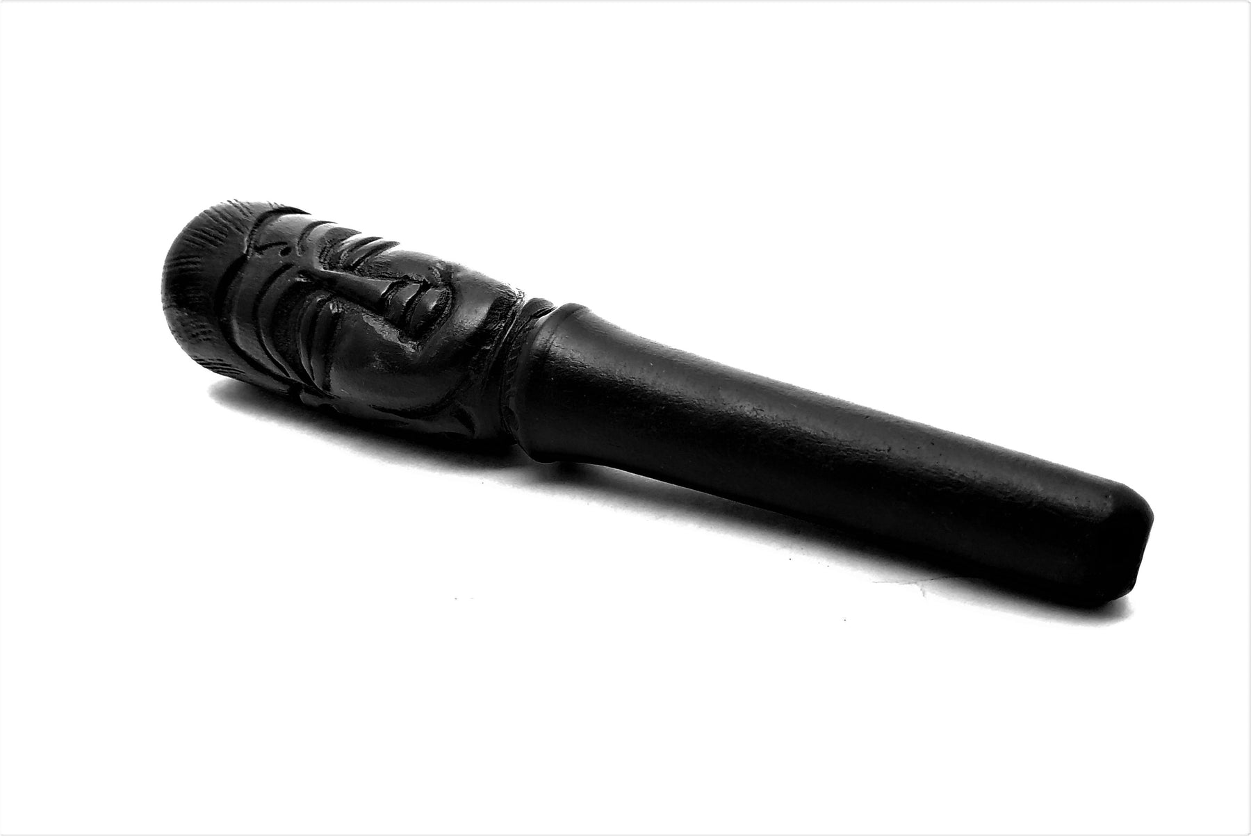 Ebony 6 inch Wood Chillum Buddha in Peace - Outontrip