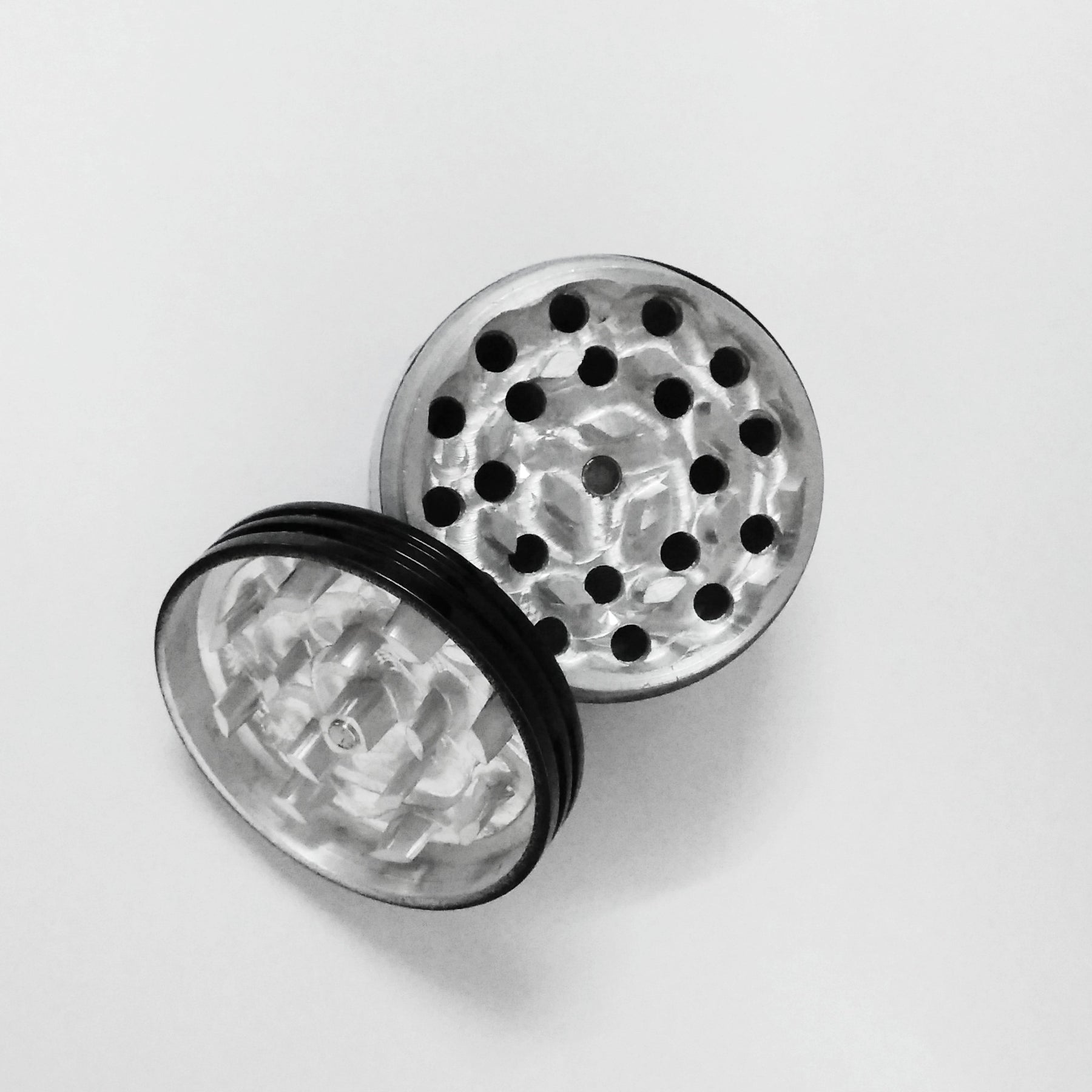 Black Metallic Colored Herb Crusher/Grinder with Filter (56 MM) - Outontrip