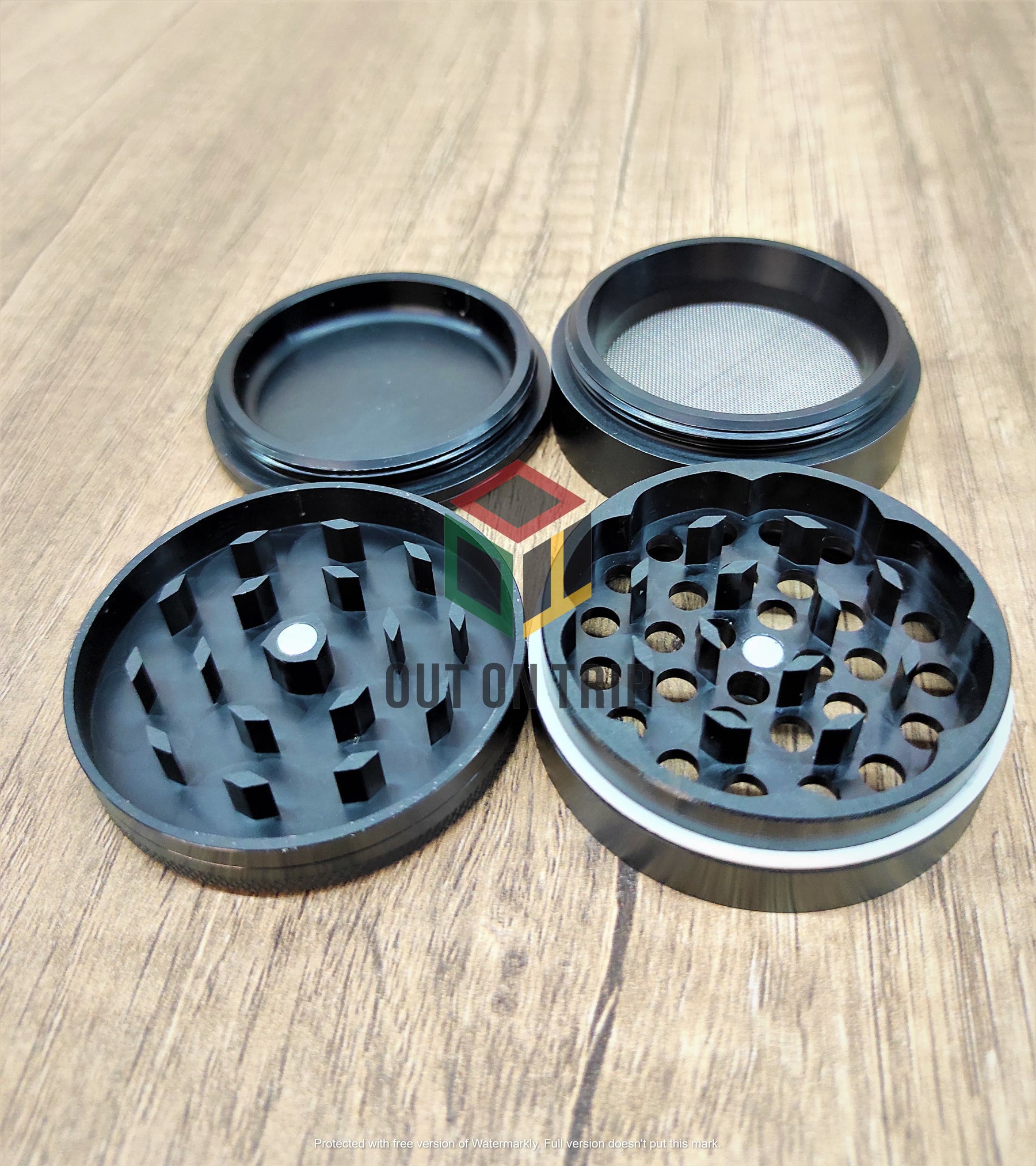 CNC Classic Aluminium Large Herb Crusher - 56MM