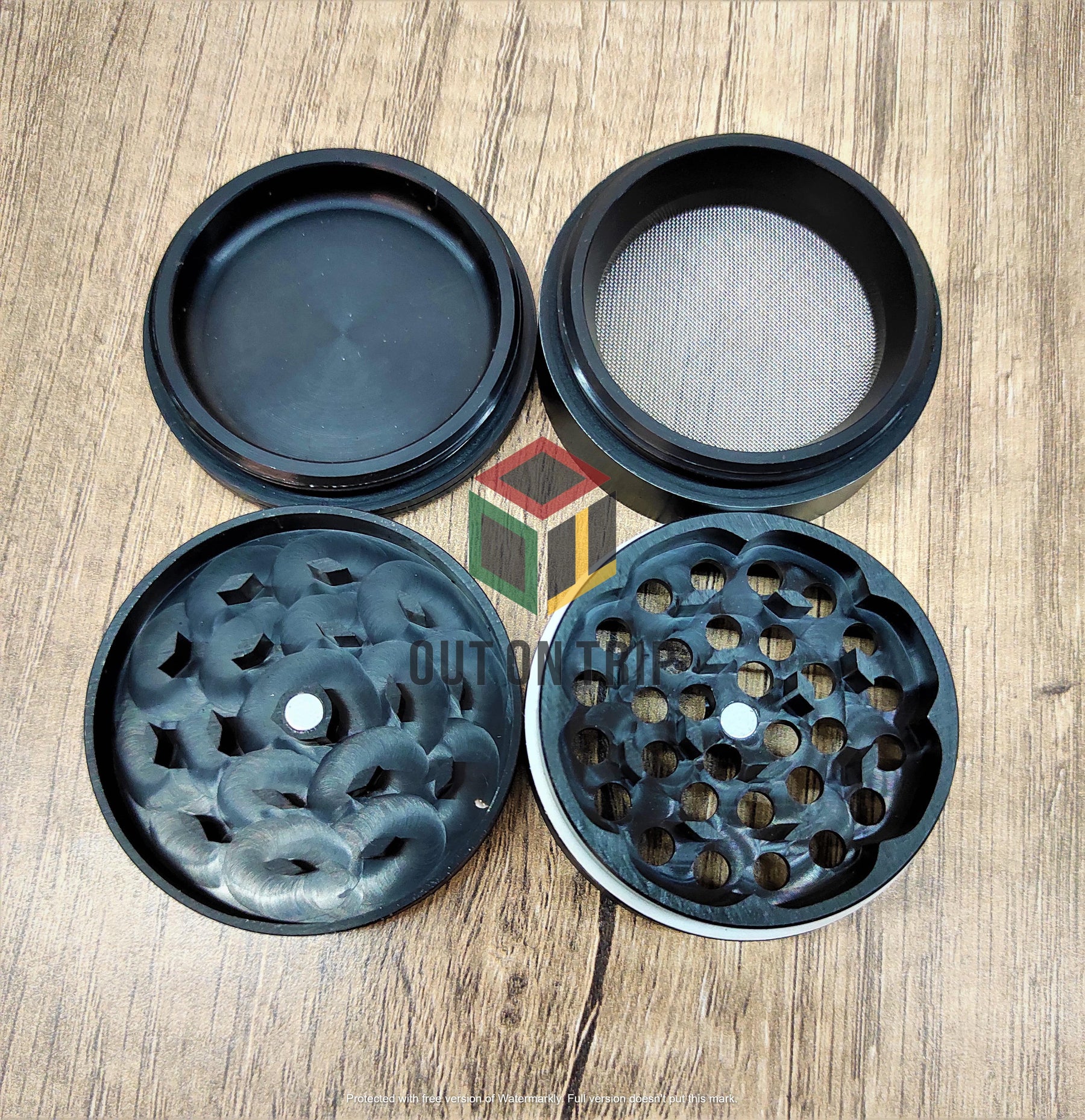 CNC Classic Aluminium Large Herb Crusher - 56MM
