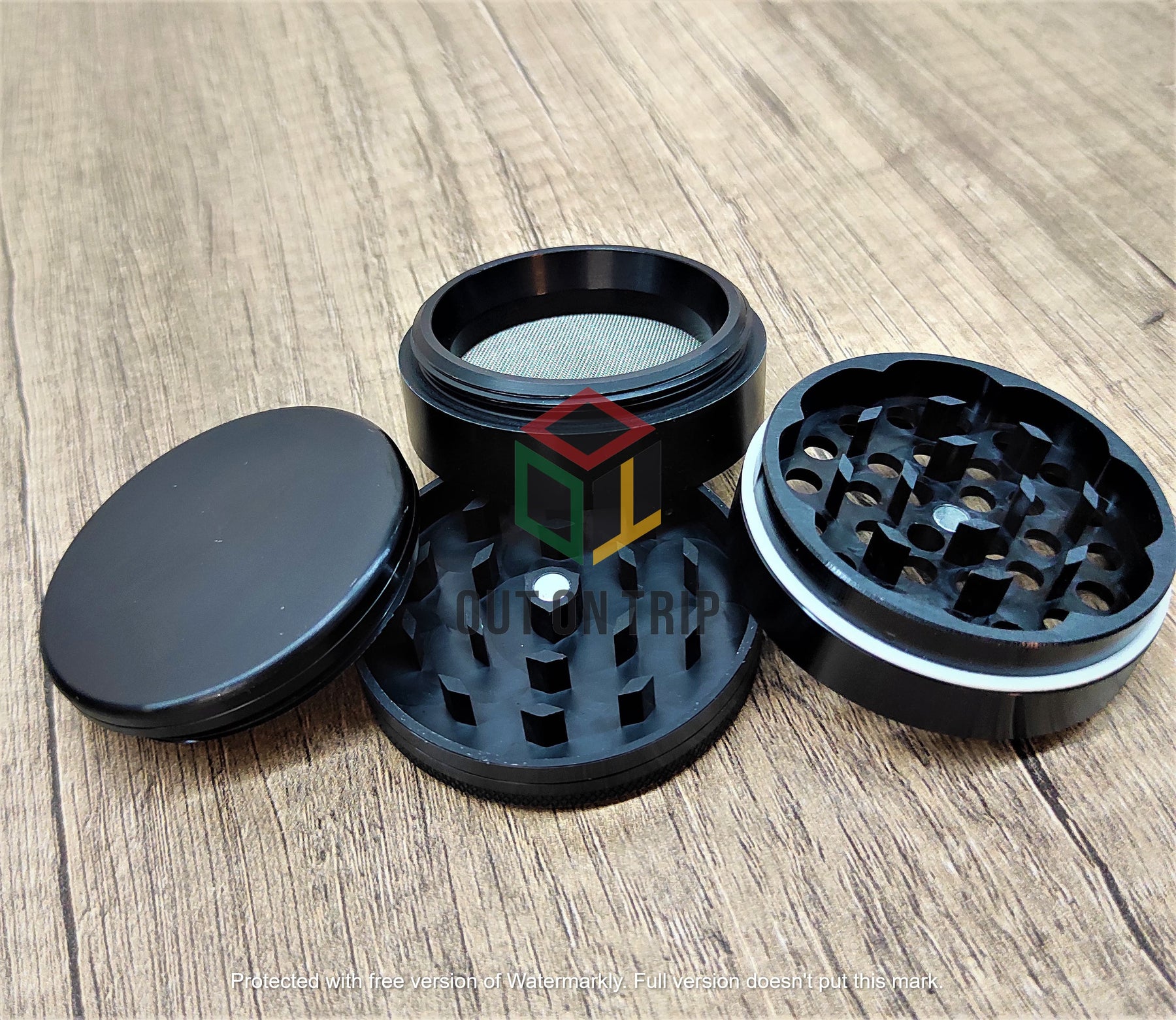 CNC Classic Aluminium Large Herb Crusher - 56MM