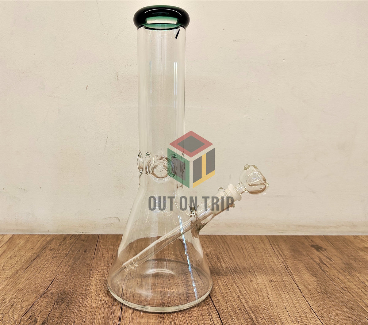 12 Inch Scientific Funnel Assorted Color Bong with Ice Catcher