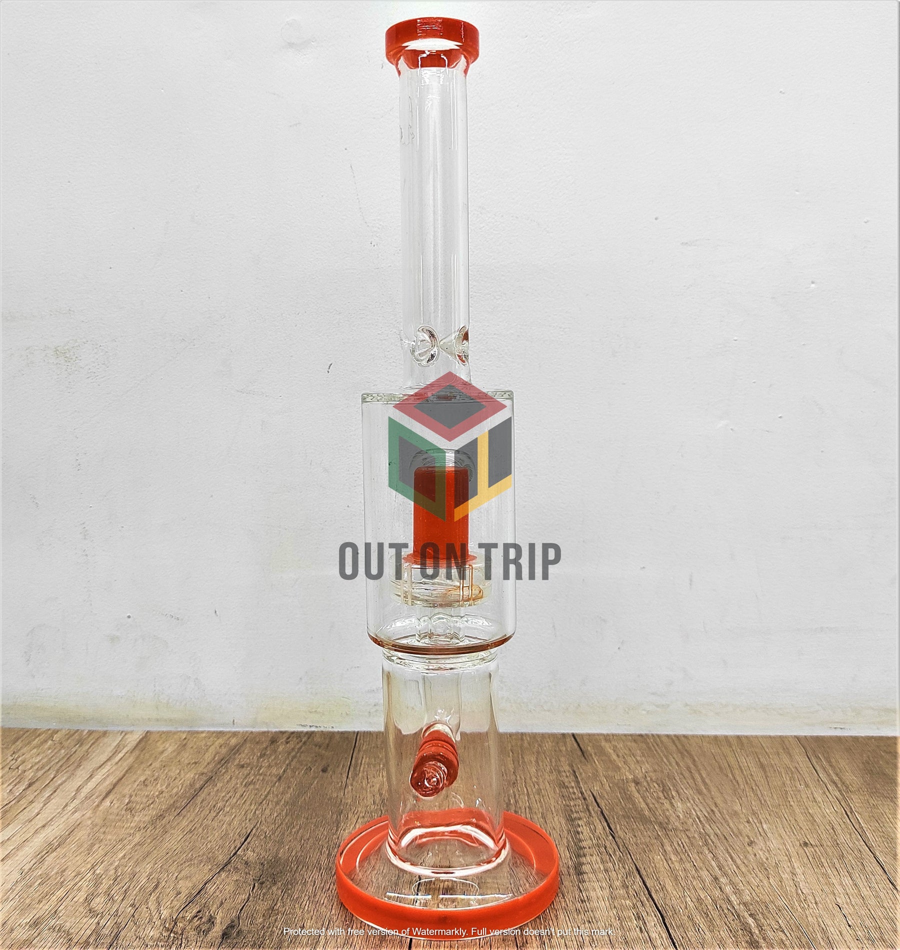 16 Inch Ice Catcher Assorted Colors Bong with UFO and Inline Percolator (Discontinued)