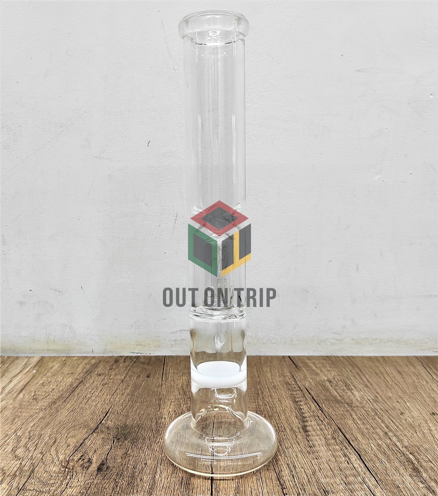 12 Inch Straight Tube Ice Catcher Assorted Colors Bong with UFO & Honeycomb Percolator (Discontinued)