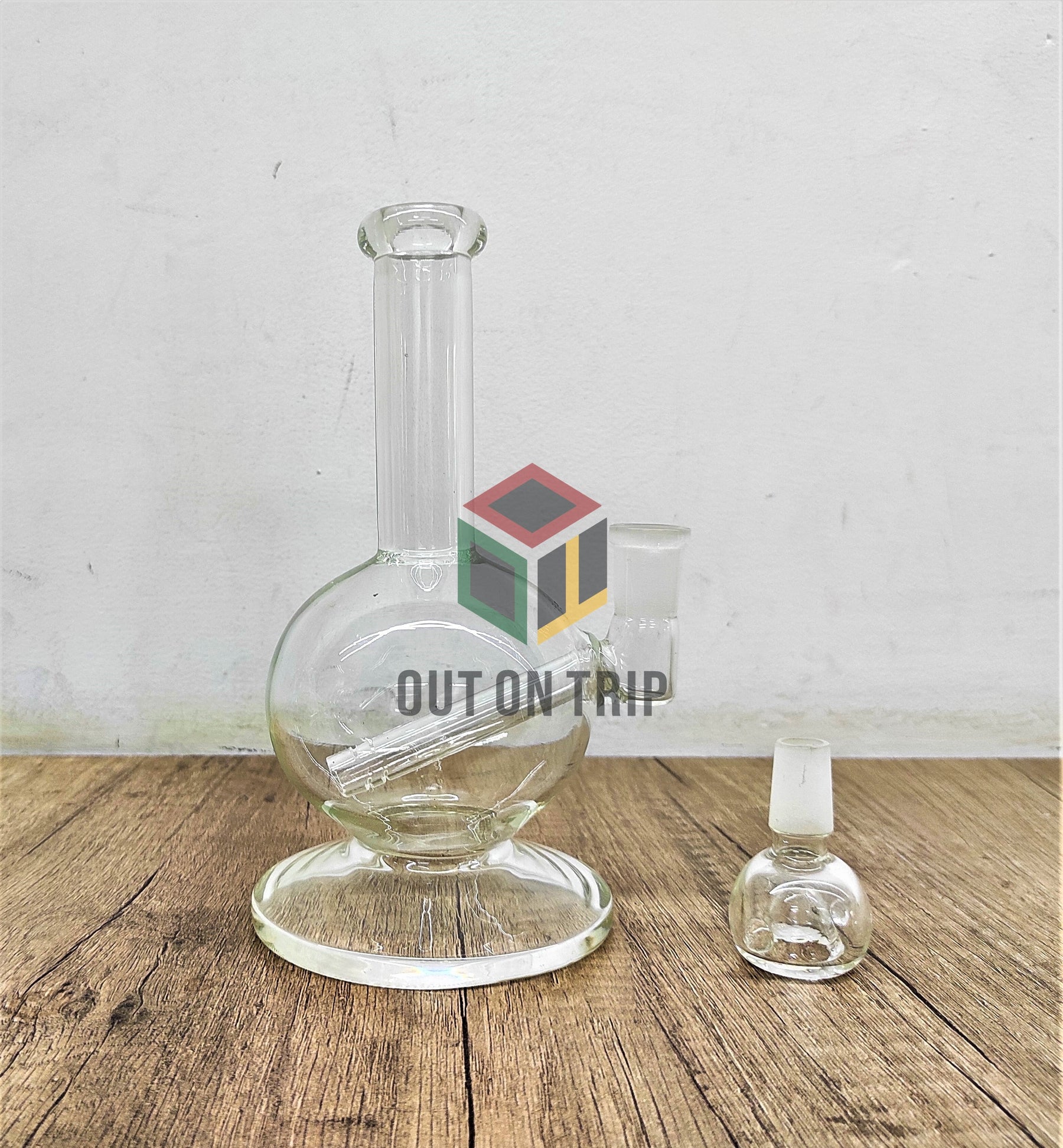 8 Inch Mini Bulb Glass Assorted Colors Bong (Discontinued)