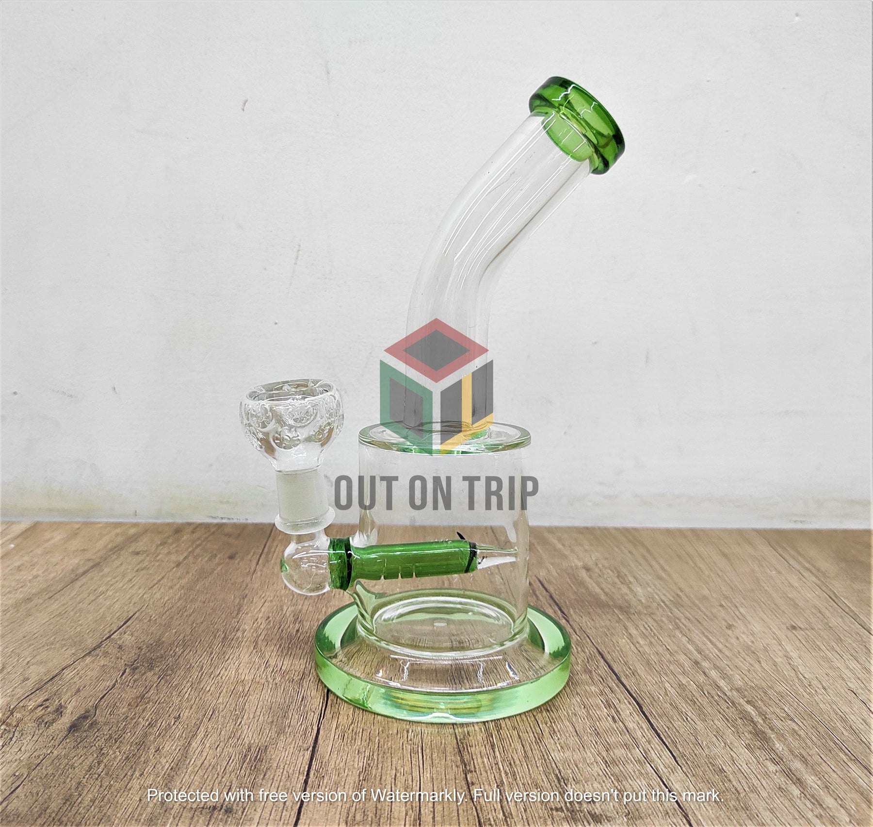 8 Inch Beaker Assorted Colors Bong with Inline Percolator(Discontinued)