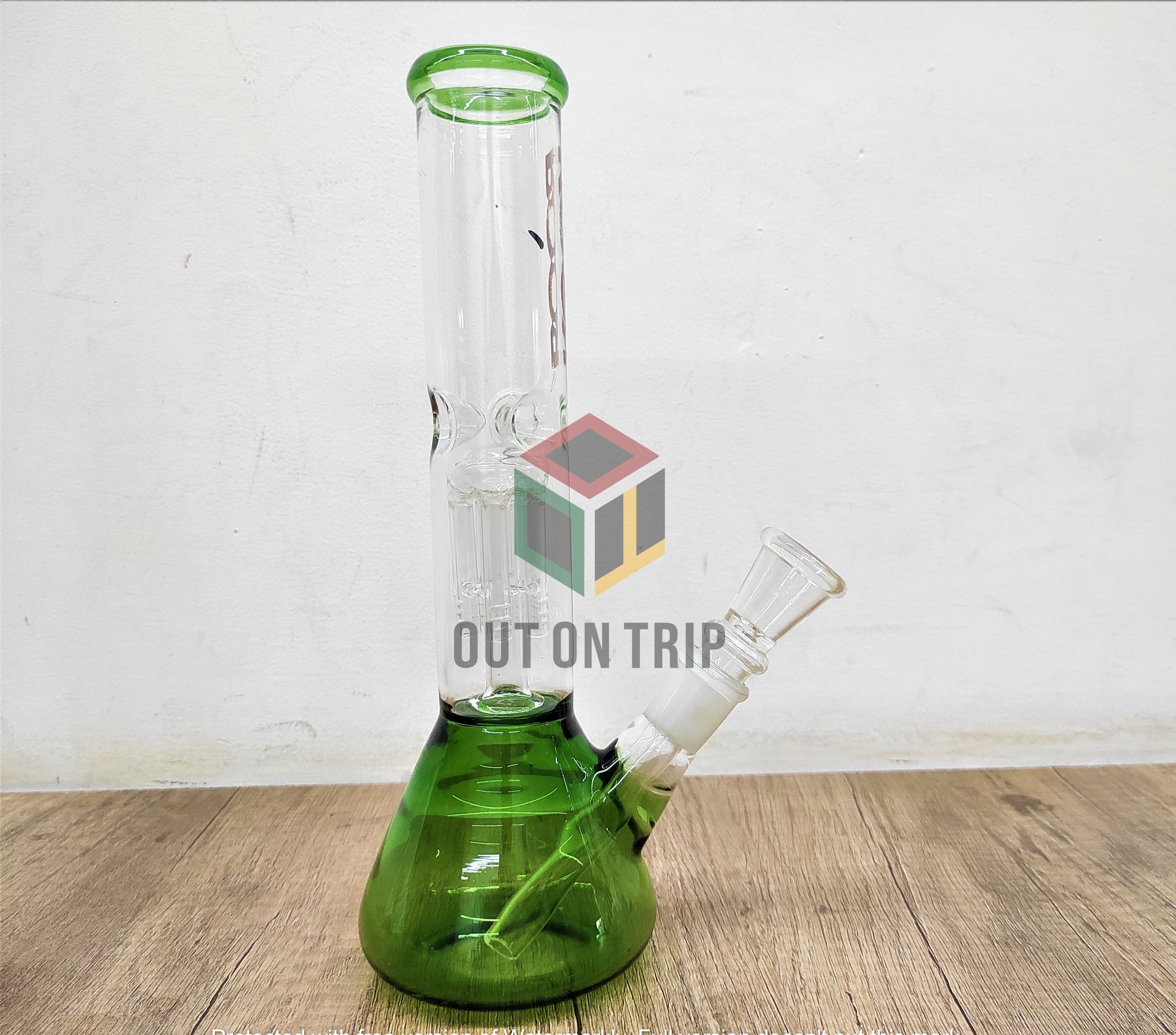 10 Ich Conical Flask Assorted Colors Bong with Tree Percolator and Ice Catcher