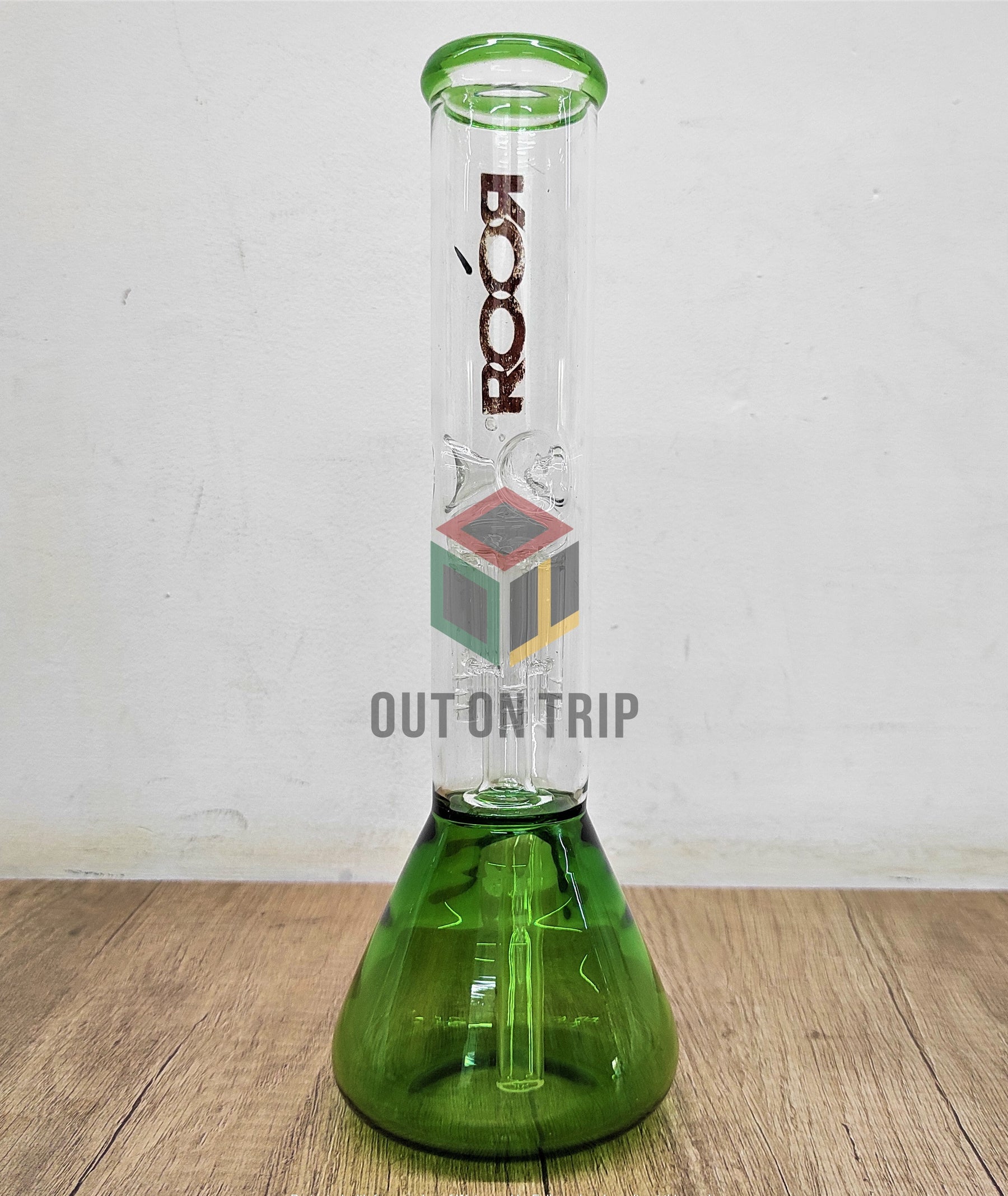 10 Ich Conical Flask Assorted Colors Bong with Tree Percolator and Ice Catcher