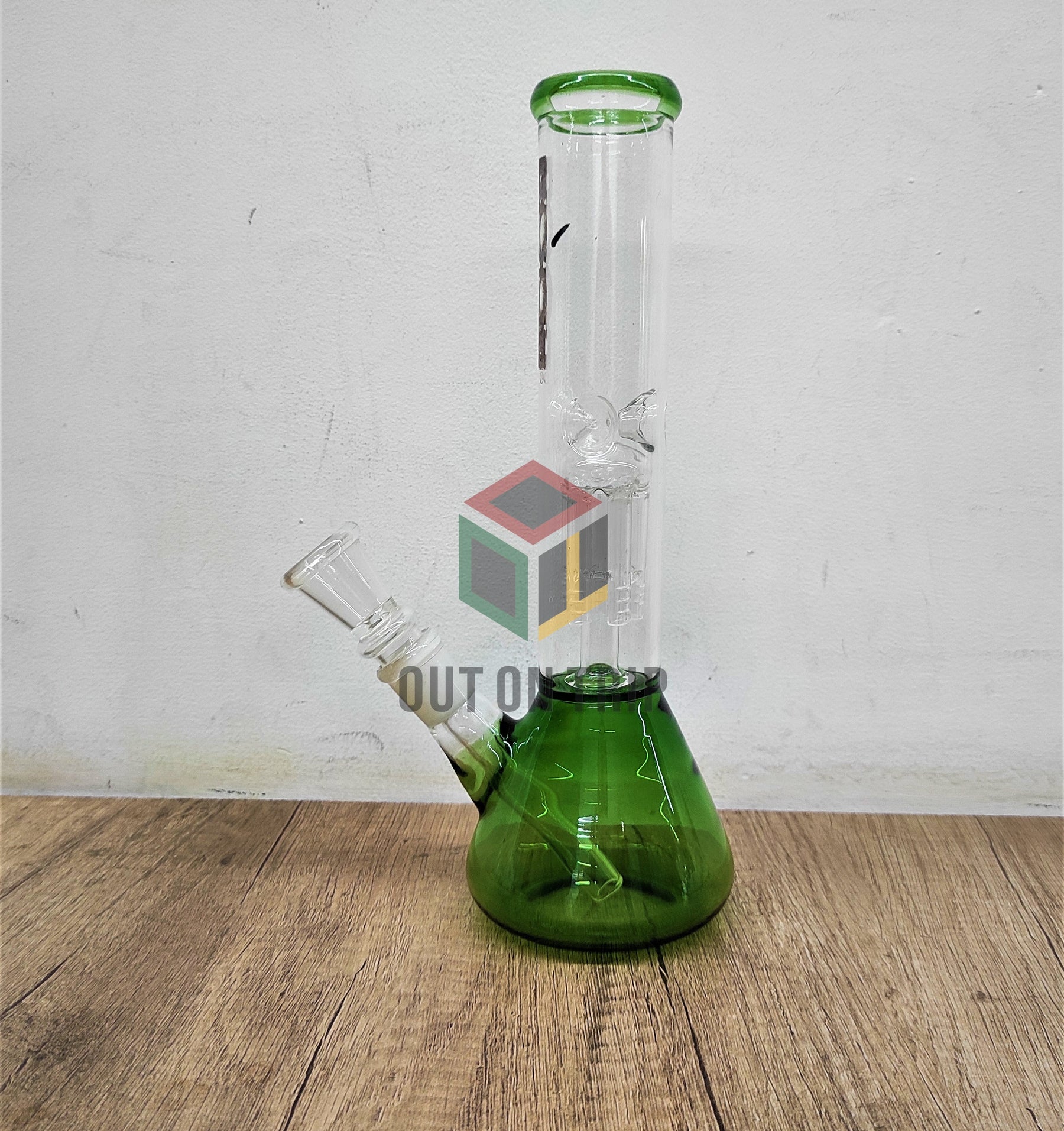 10 Ich Conical Flask Assorted Colors Bong with Tree Percolator and Ice Catcher