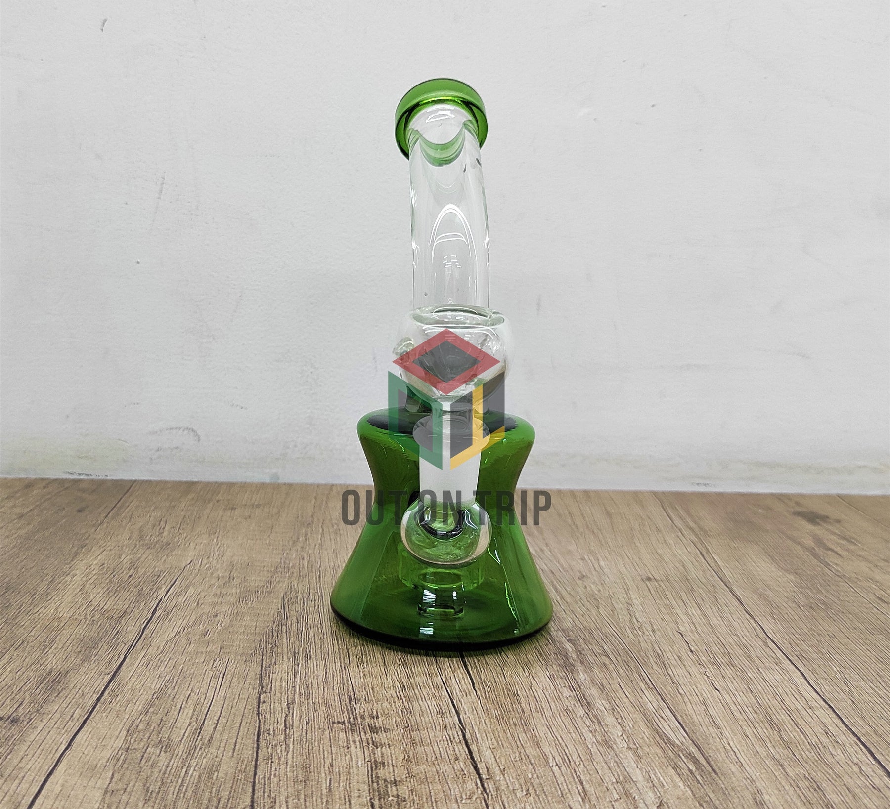 7 Inch Bent Neck Assorted Colors Can Bong with Slit Percolator (Discontinued)