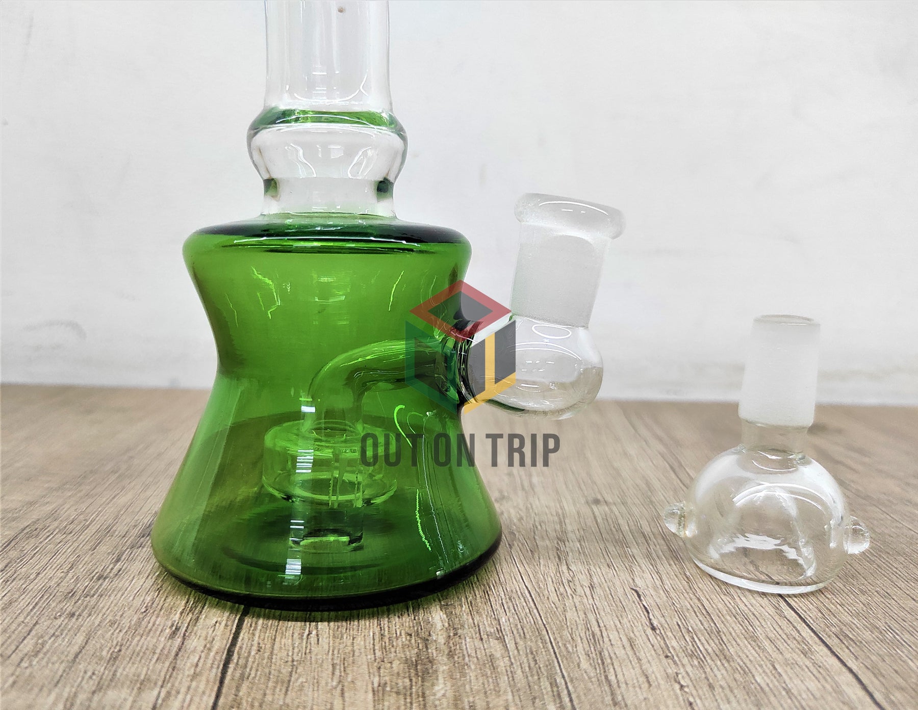 7 Inch Bent Neck Assorted Colors Can Bong with Slit Percolator (Discontinued)