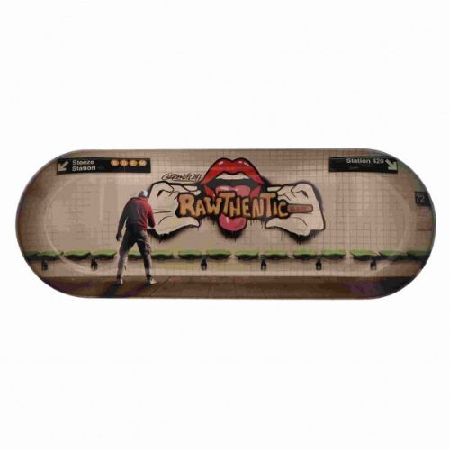 RAW METAL SKATE DECK ROLLING TRAY - GRAFITTI 2