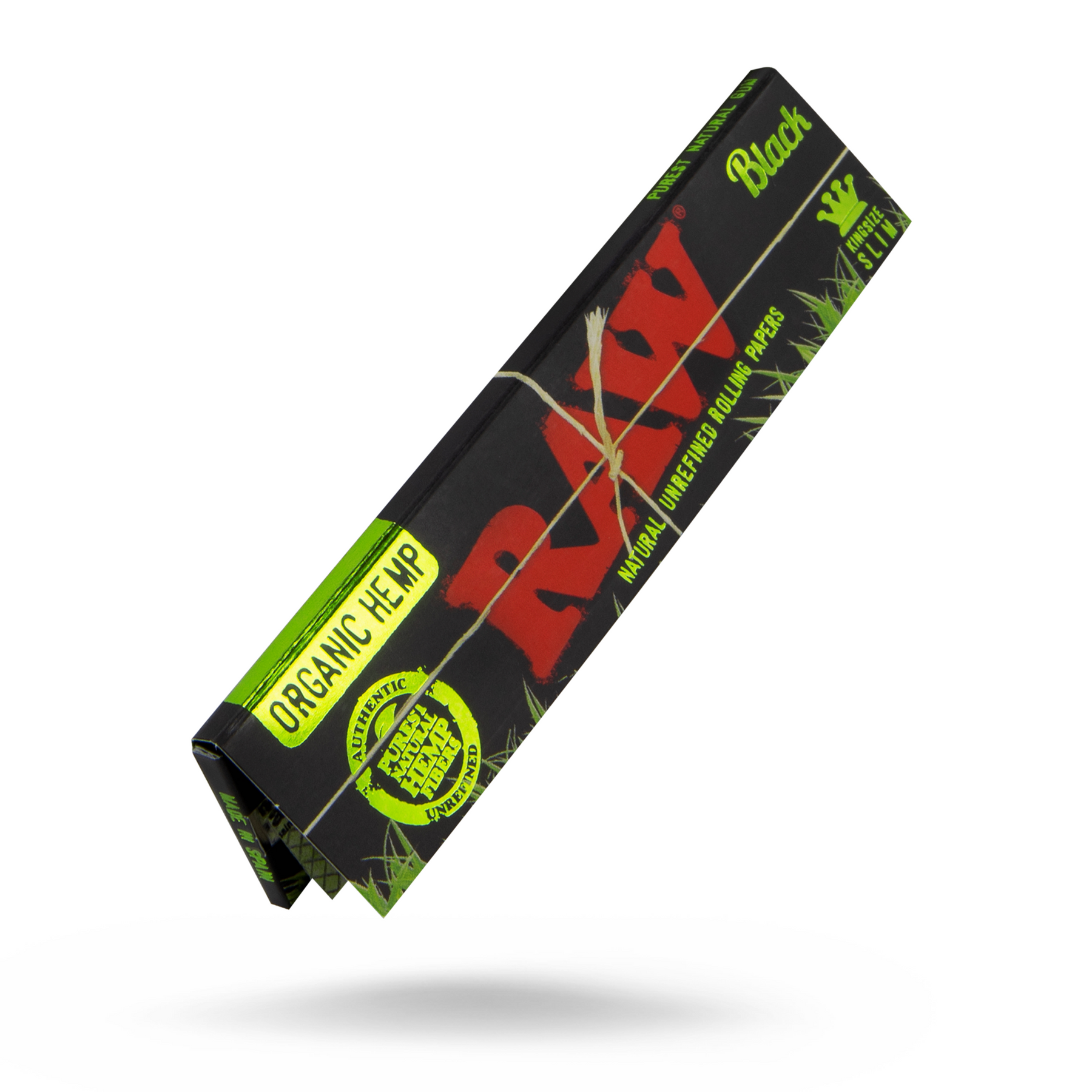 Raw Black Organic Rolling Paper King Size Slim - Unbleached, Natural, and Chemical-Free