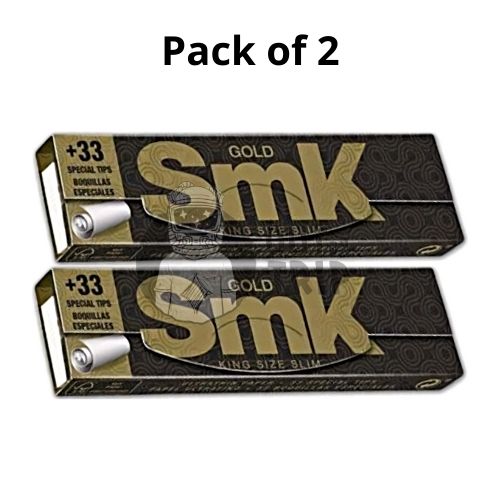 SMK GOLD King Size Slim Connoisseur - 33 King Size Slim Papers + 33 Special Tips