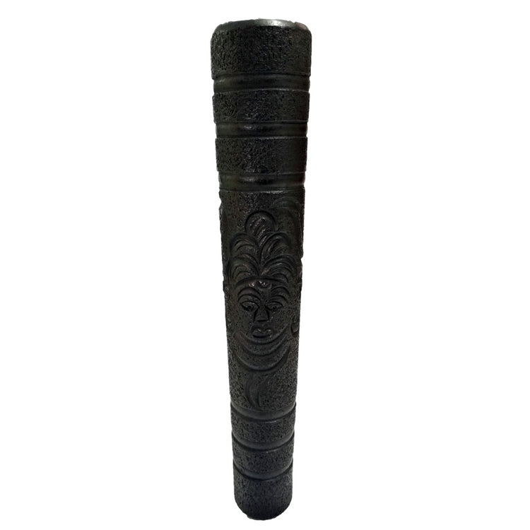 Handmade 6 Inch Black Shiva Clay Chillum