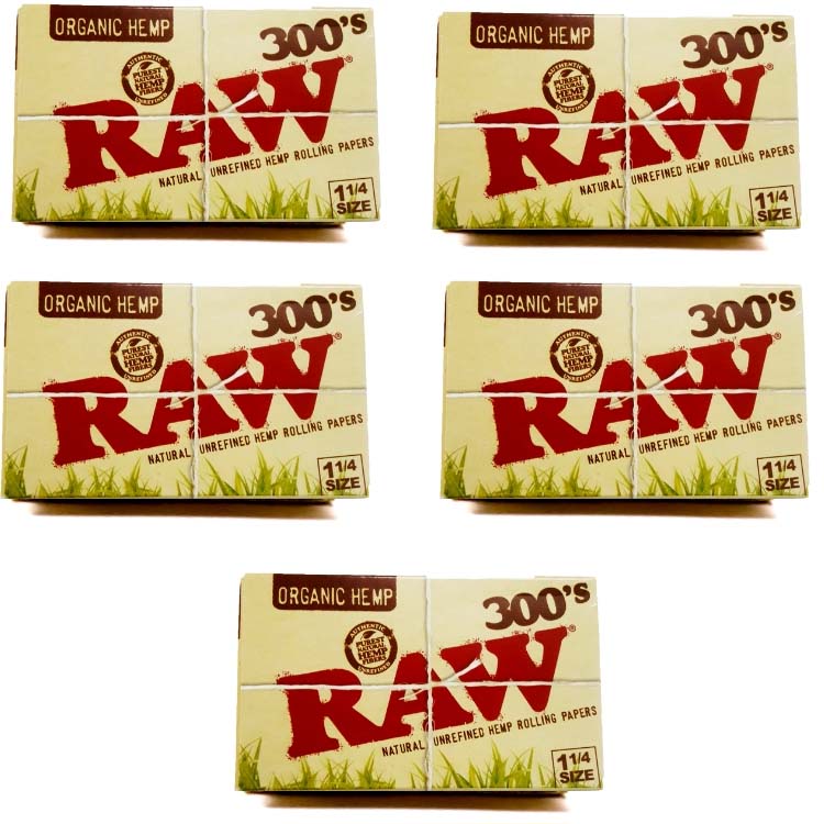 RAW Organic Rolling Paper 1 1/4 Size - 300 Leaves