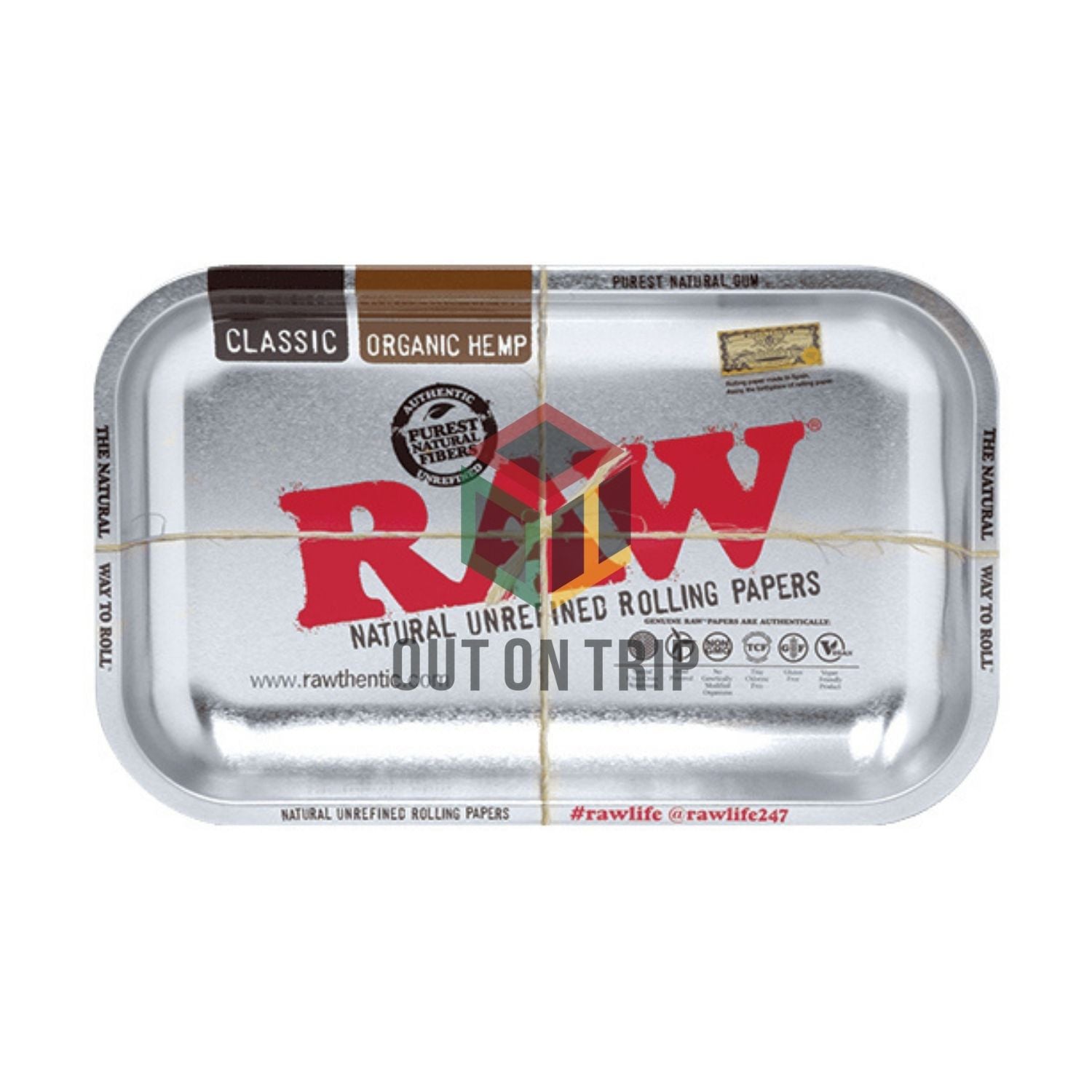 RAW Silver Rolling Tray - Small