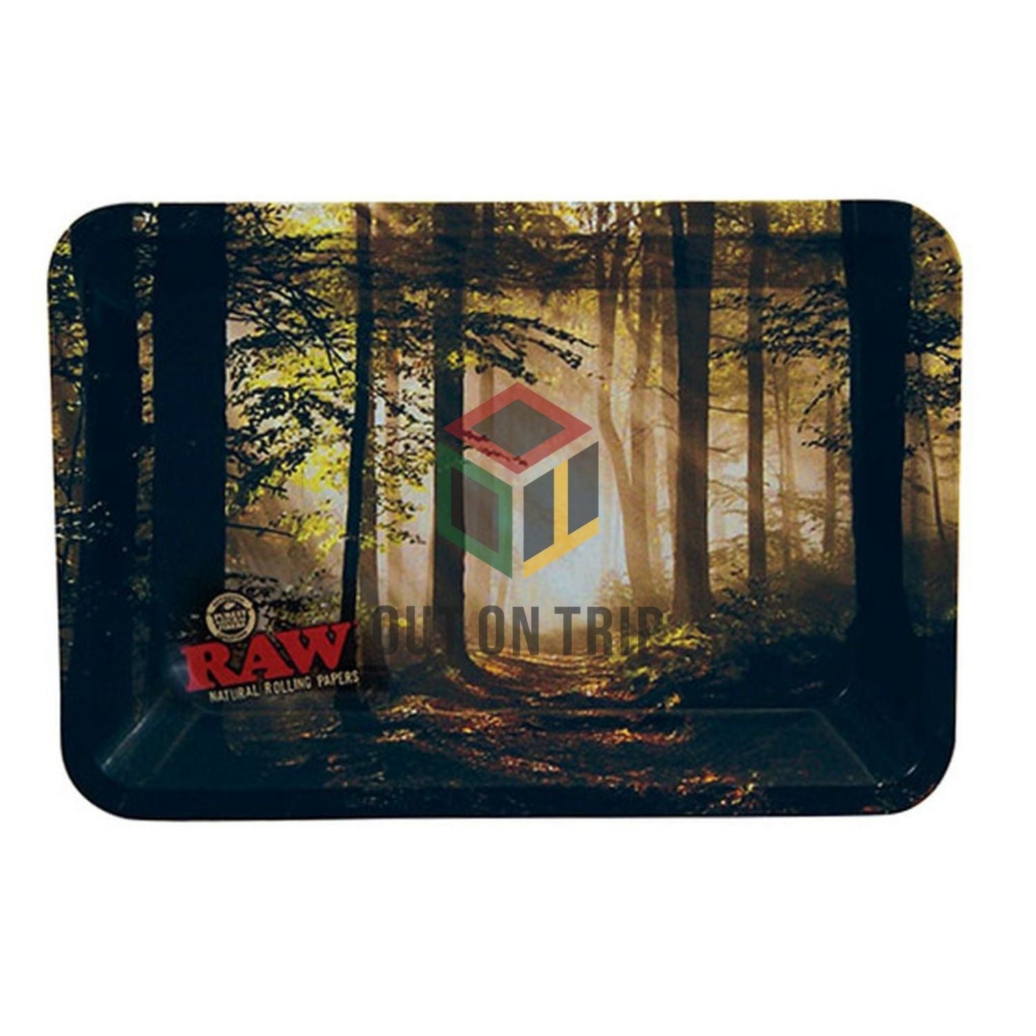 RAW Smoky Forest Rolling Tray - Mini