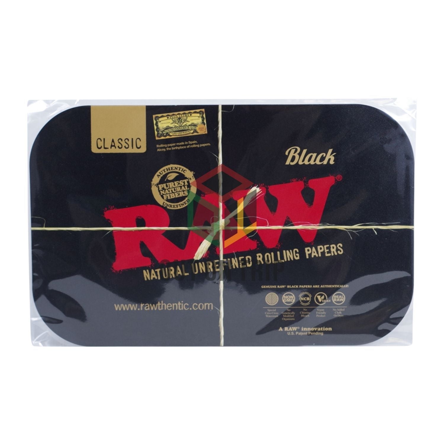 RAW Black Metal Rolling Tray Magnetic Cover - Small
