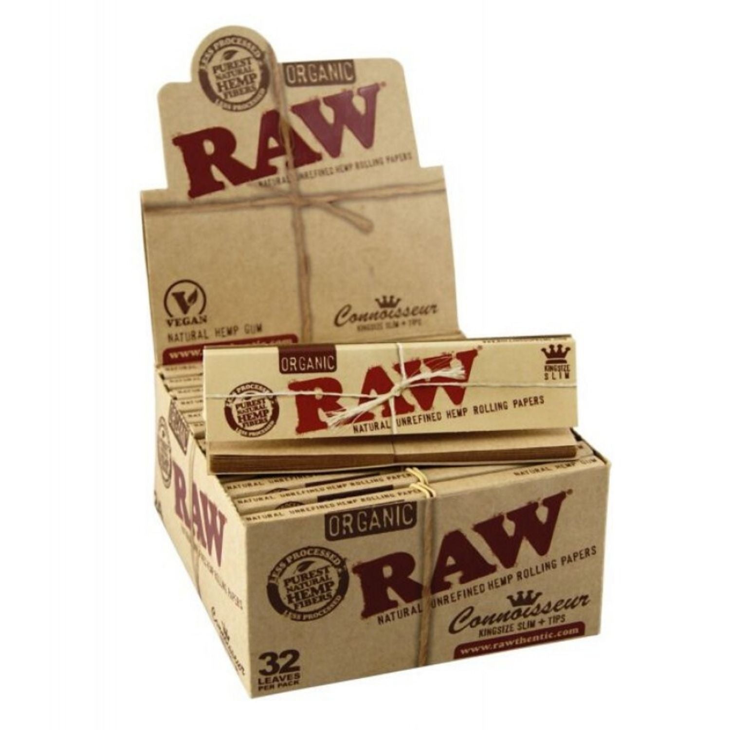RAW Organic Connoisseur - King Size Rolling Papers with Tips