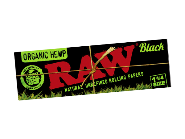 RAW BLACK ORGANIC Rolling Paper 1 1/4 - 50 Leaves