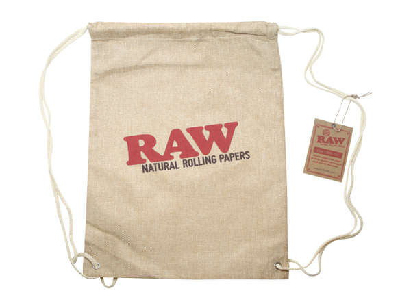 RAW DRAWSTRING BAG TAN