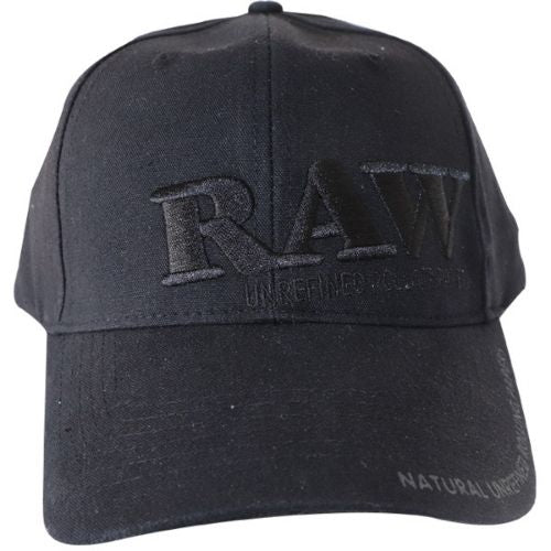 RAW HAT BLACK LOGO WITH POKER AND ZIP-LOCK SECRET POCKET