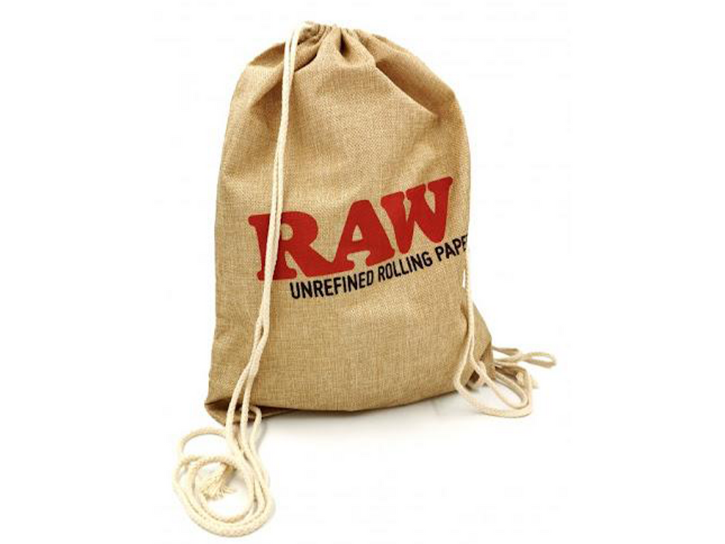 RAW DRAWSTRING BAG TAN