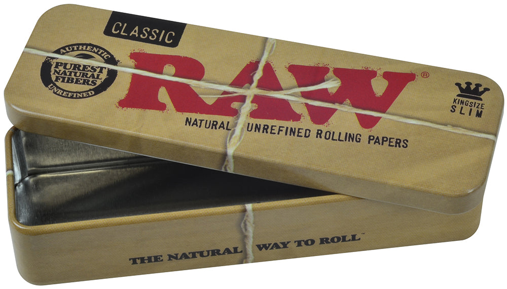 RAW TIN CONE CADDY PREROLLED KING SIZE CONES CONTAINER - Outontrip