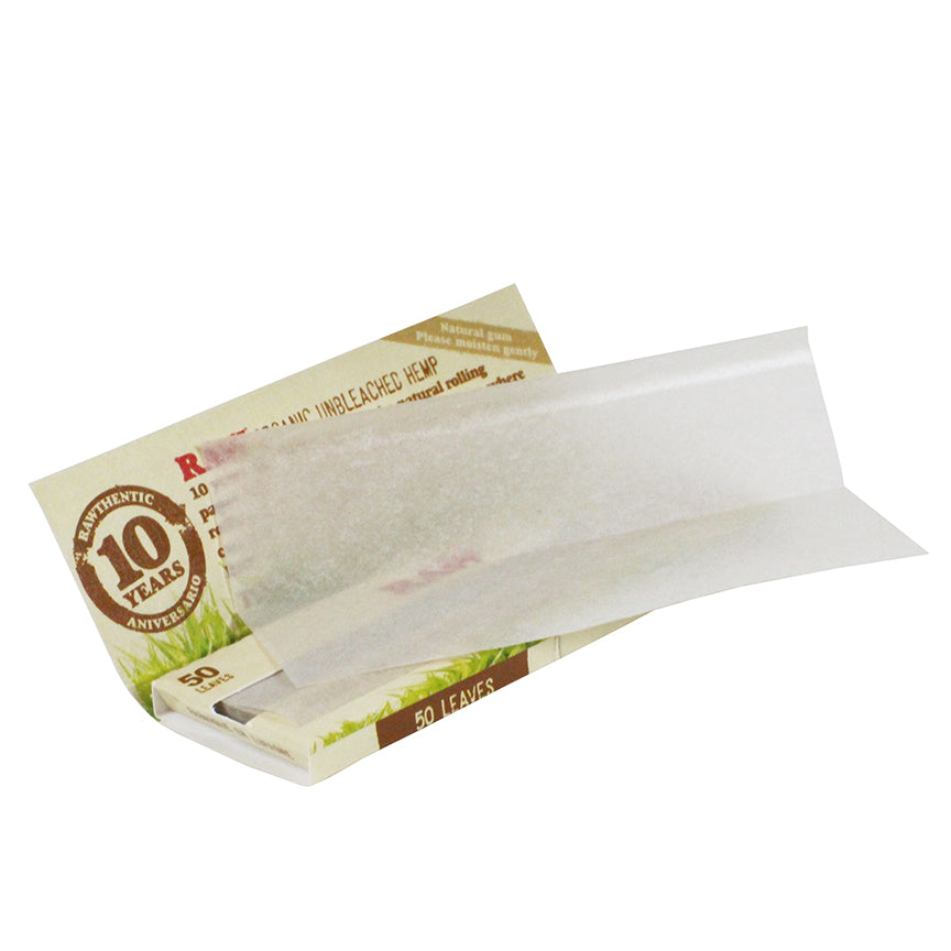 RAW Organic Rolling Paper Single Wide - 50 Leaves