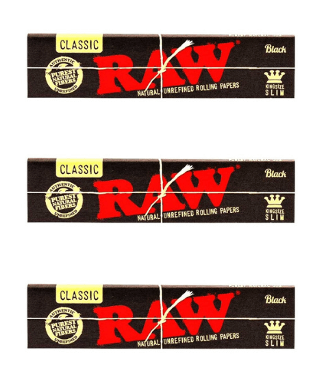 RAW Black Rolling Paper King Size Slim