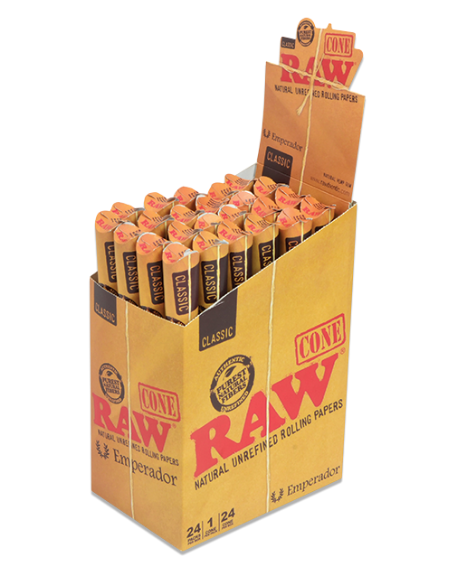 RAW Classic Emperador Prerolled Cone - 8 Inch