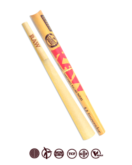 RAW Classic Emperador Prerolled Cone - 8 Inch