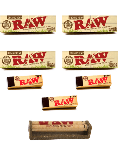 OutonTrip- Raw Single Wide Complete Smoking Bundle ( 8 Smoking accessories )