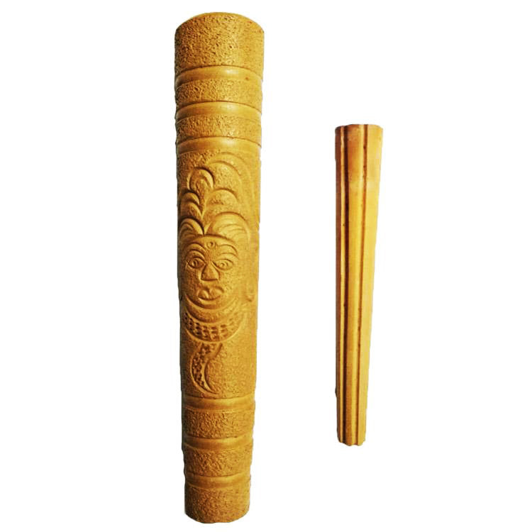 Handmade 6 Inch Brown Shiva Clay Chillum