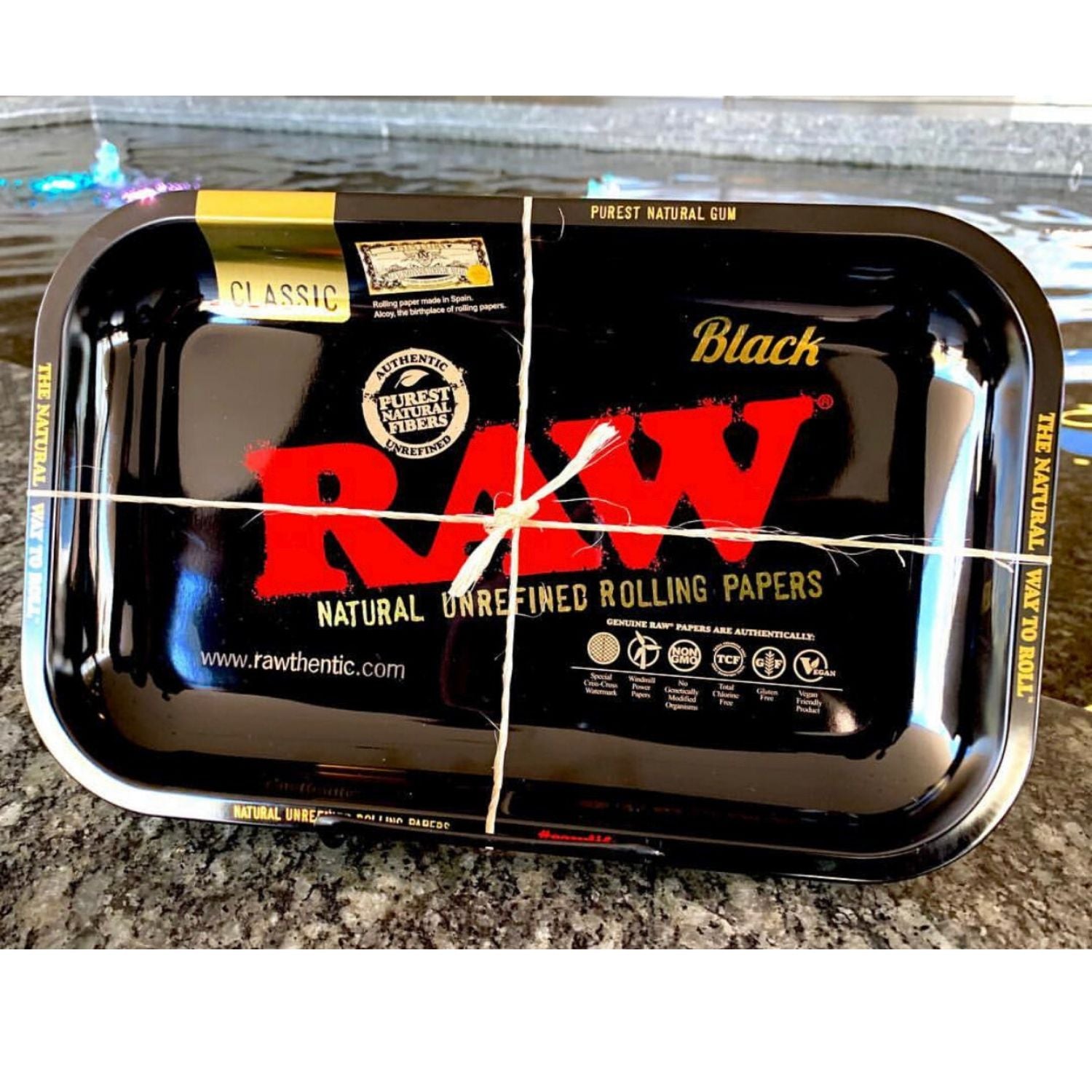 RAW Black Rolling Tray - Small