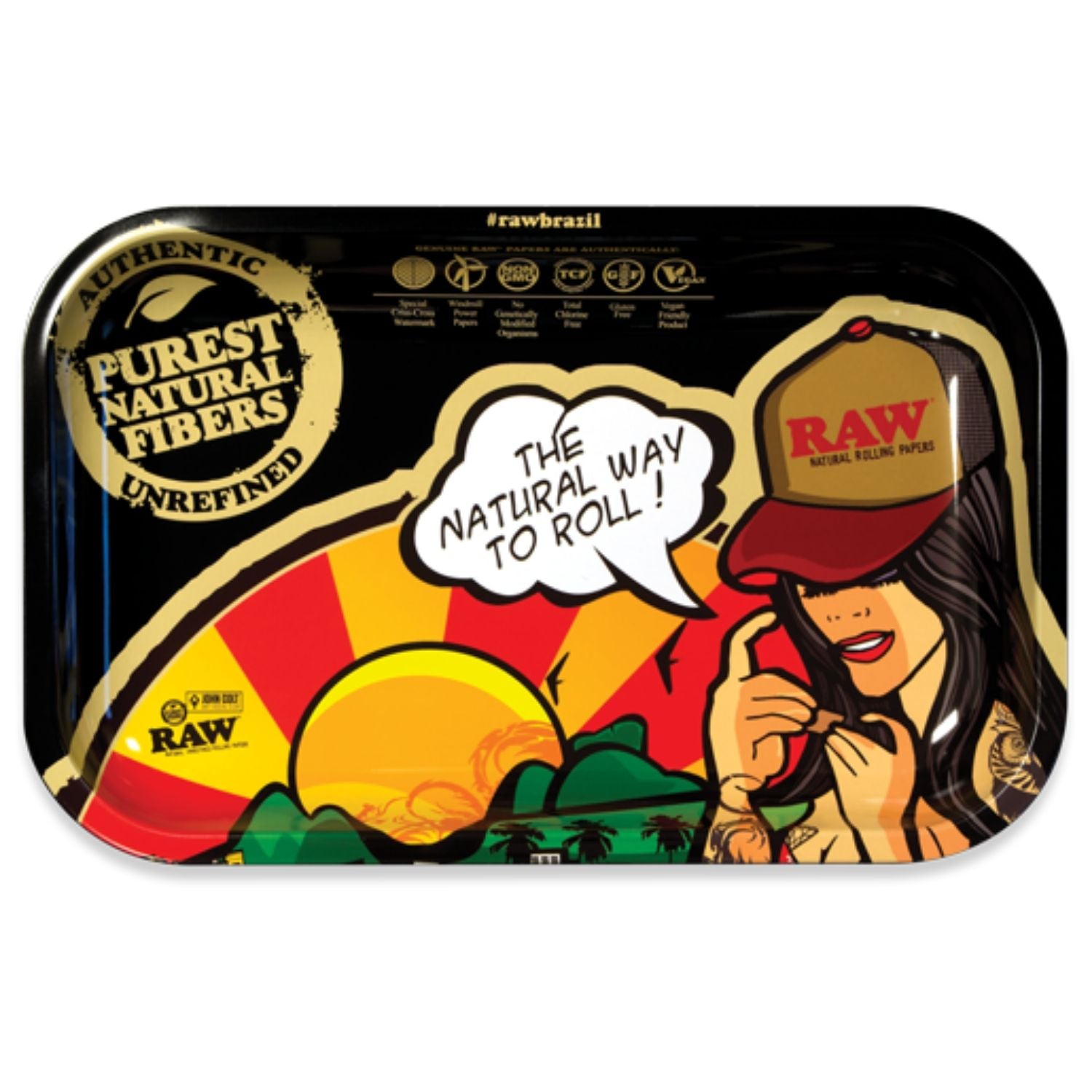 RAW Brazil Rolling Tray - Small