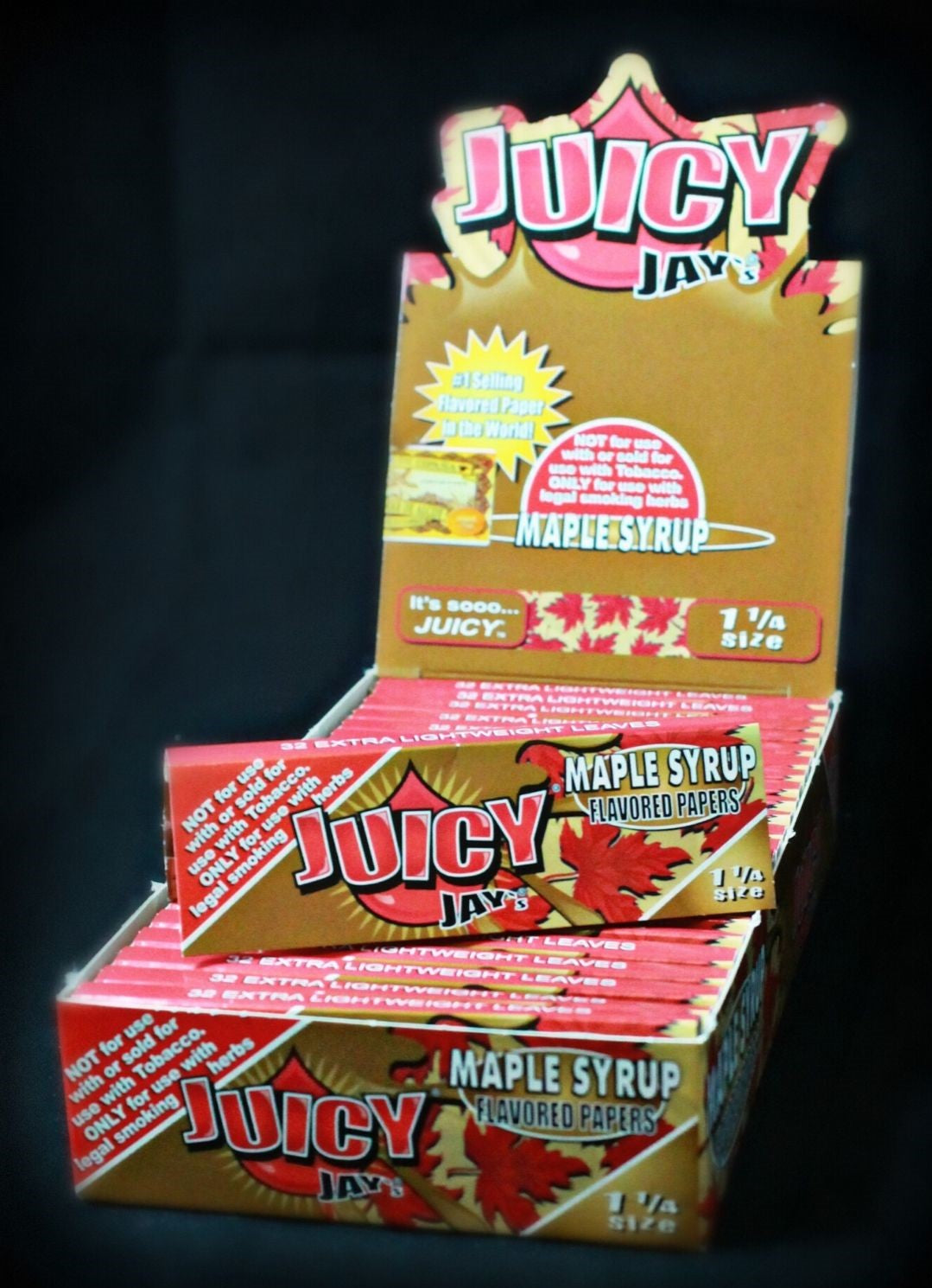 Juicy Jay Rolling Papers - Maple Syrup Flavor - 1 1/4 Size