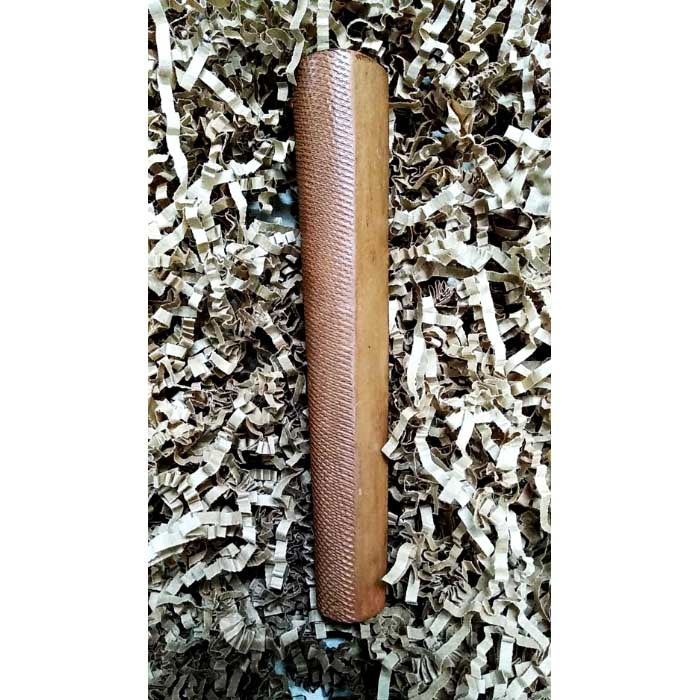 Handmade 6 Inch Brown Hexagon Design Clay Chillum