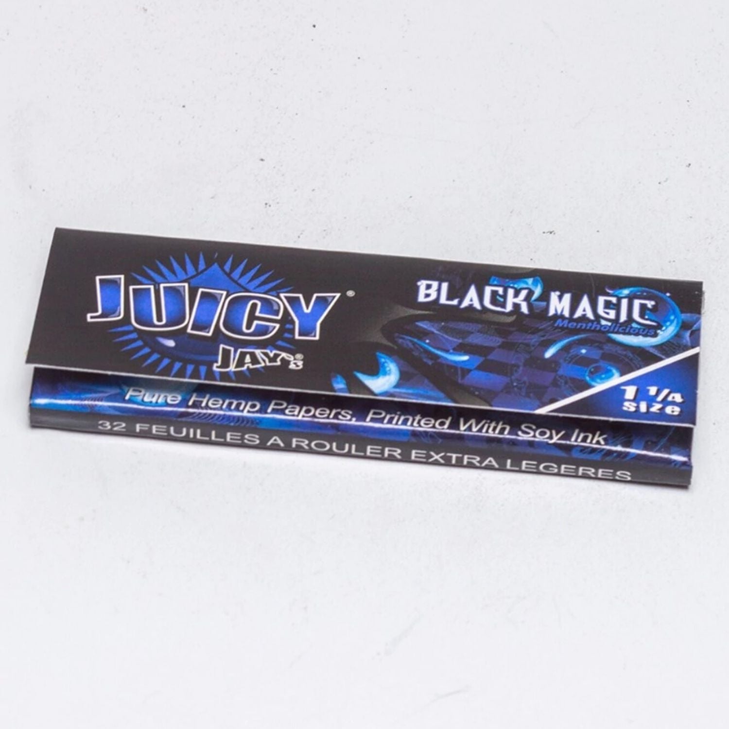 Juicy Jay Rolling Papers - Black Magic Flavor - 1 1/4 Size