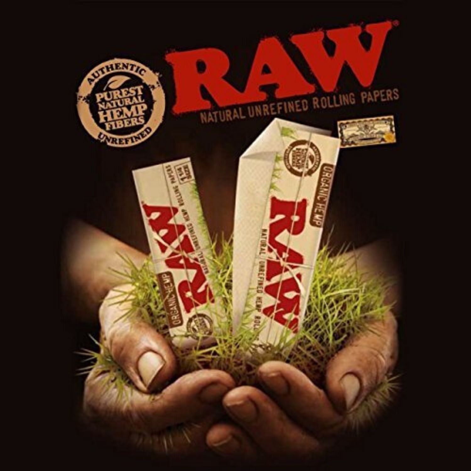 RAW Organic Rolling Paper with RAW Wide Perforated Tips - Set of 6